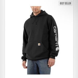 Carhartt LOOSE FIT MIDWEIGHT LOGO SLEEVE GRAPHIC HOODIE XL BLACK